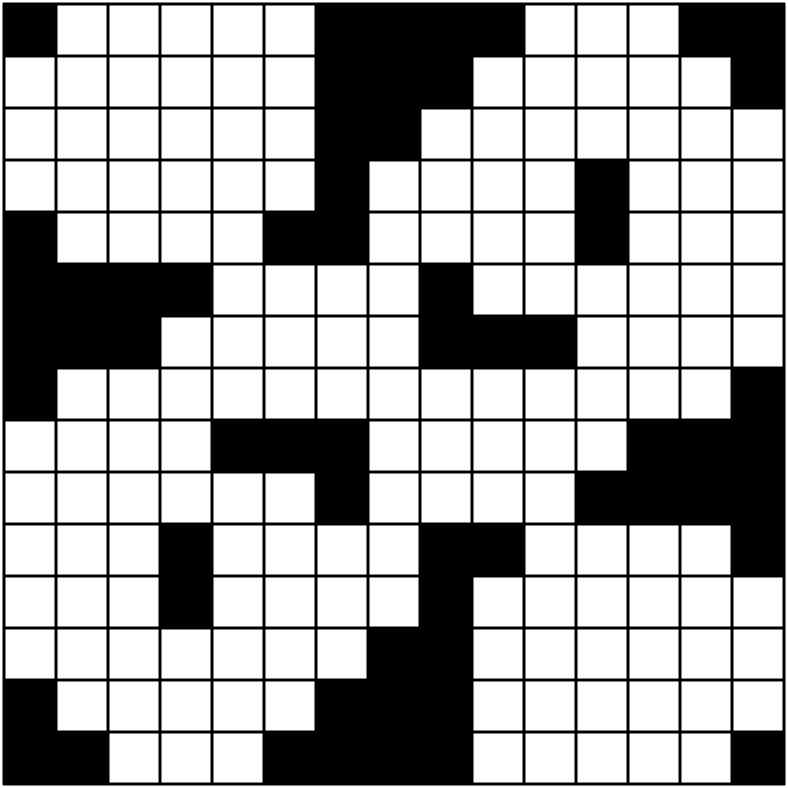 A 15x15 crossword grid